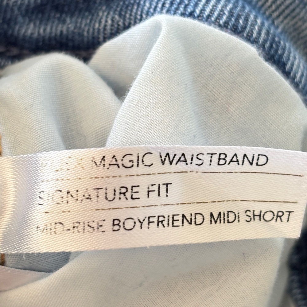 Lane Bryant Distressed Stretch Denim Jean Shorts Women Plus Size 24 Bermuda Boho - Picture 12 of 16